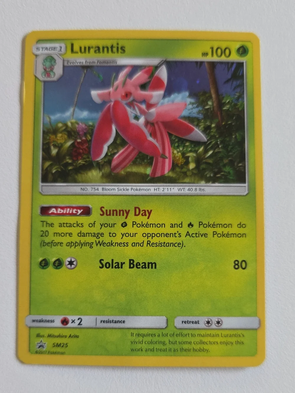 Pokemon Lurantis Trading Card